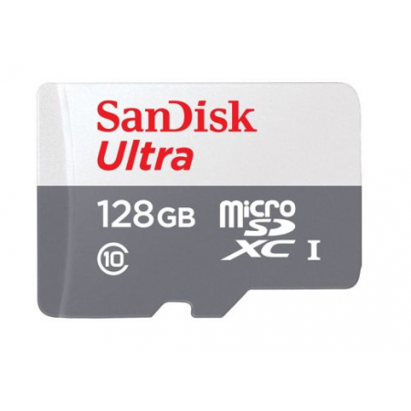 Cartão de Memória 128GB Sandisk Ultra microSD XC UHS-I CLASS10 R:100MBs C/ Adaptador SD